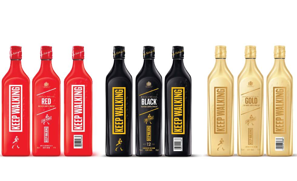  Johnnie Walker reinventa el diseño de sus botellas más icónicasSubtítulo
